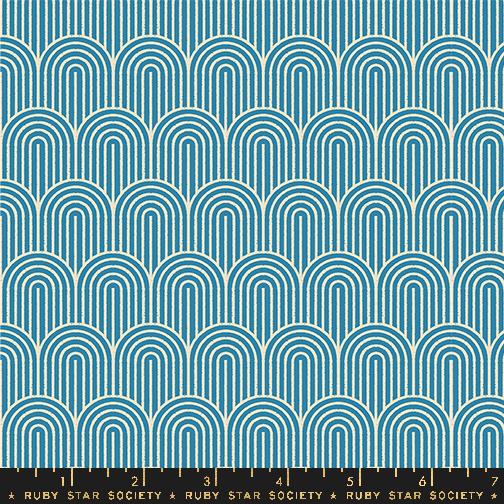 Geometry Arches Chambray - Quilt Fabric
