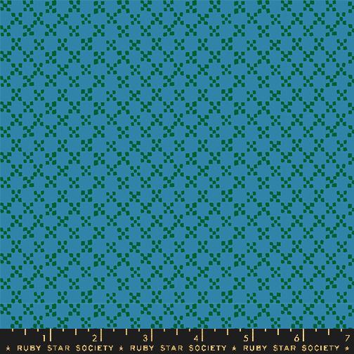 Geometry Tiles Chambray - Quilt Fabric