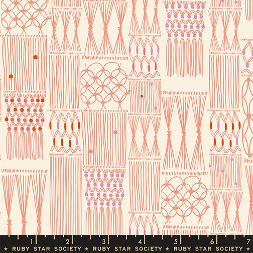 Calathea Macrame Melon - Quilt Fabric