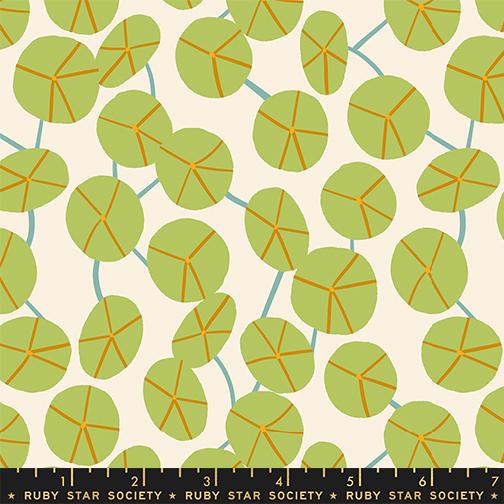 Calathea Pilea Natural - Quilt Fabric