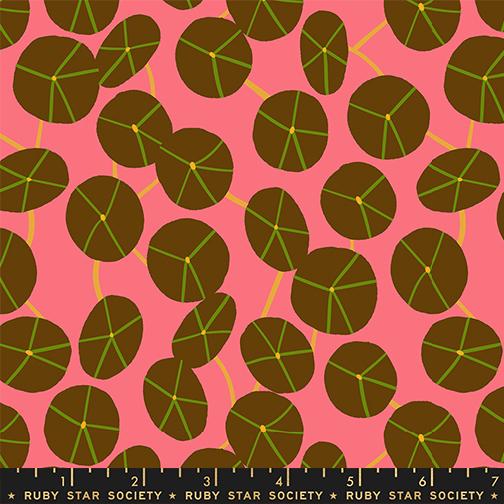 Calathea Pilea Strawberry - Quilt Fabric