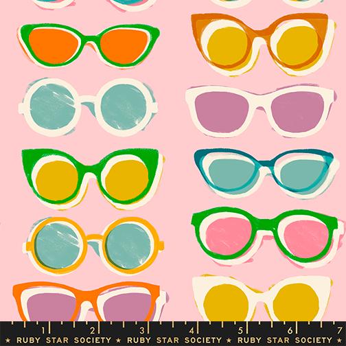 Poolside Too Glasses Cotton Candy - Quilt Fabric