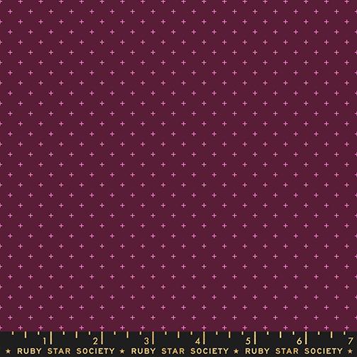 Sidekicks Deep Plum - Quilt Fabric, zoomed in. Select this picture to zoom back out.