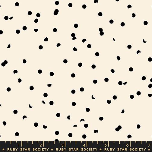 Sidekicks Black On Natural - Quilt Fabric, zoomed in. Select this picture to zoom back out.