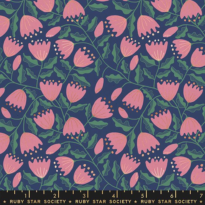Unruly Nature Bluebell - Cup Saucer - Quilt Fabric