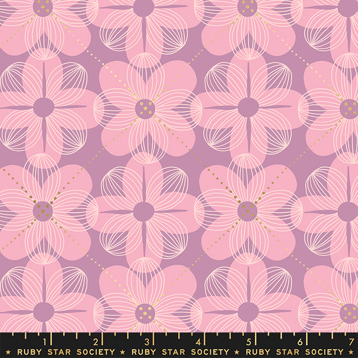 Floradora Metallic Lupine - Dogwood Florals Flower - Fabric