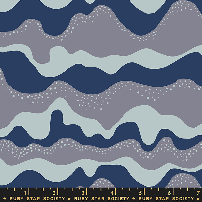 Floradora Navy - Sea and Sky Geometric - Quilt Fabric
