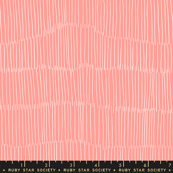 Floradora Melon - Thatch Blenders Crosshatch - Quilt Fabric