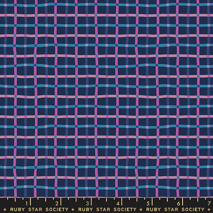 Verbena Trellis - Navy - Quilt Fabric