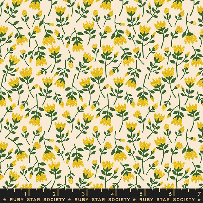 Verbena Roses - Goldenrod - Quilt Fabric