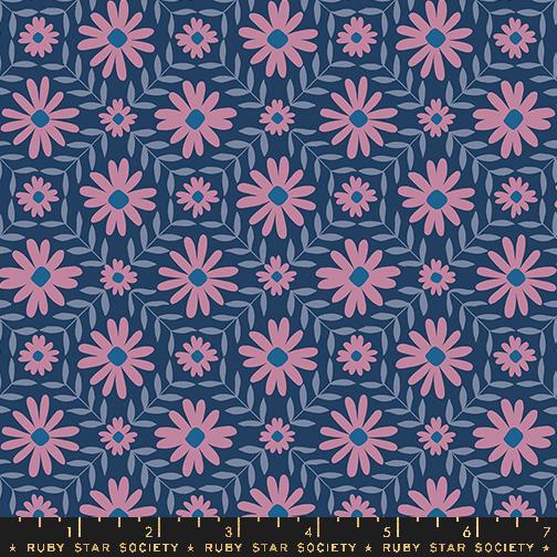 Endpaper Flowers Bluebell - Quilt Fabric