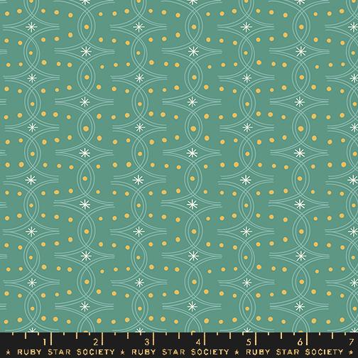Endpaper Geometric Watercress - Quilt Fabric
