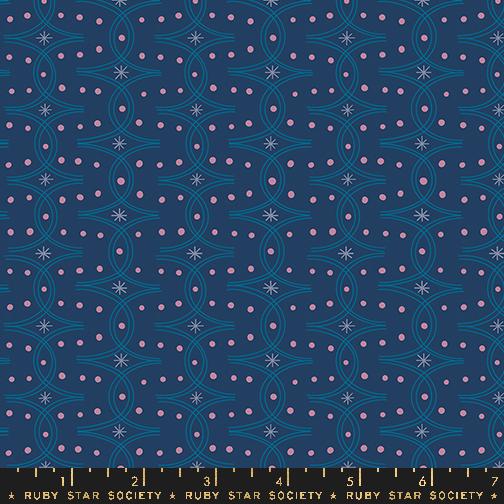 Endpaper Geometric Bluebell - Quilt Fabric