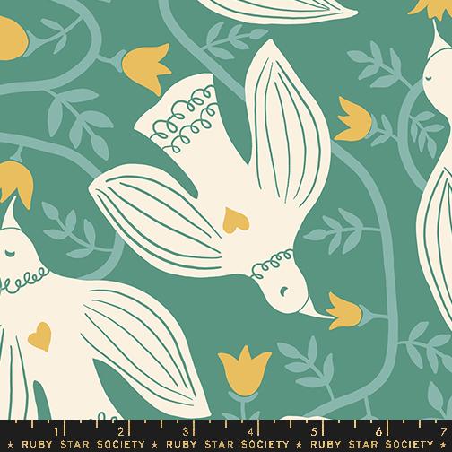 Endpaper Canvas Watercress - Quilt Fabric