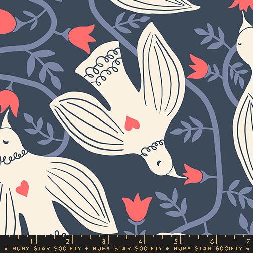 Endpaper Canvas Smoke - Quilt Fabric