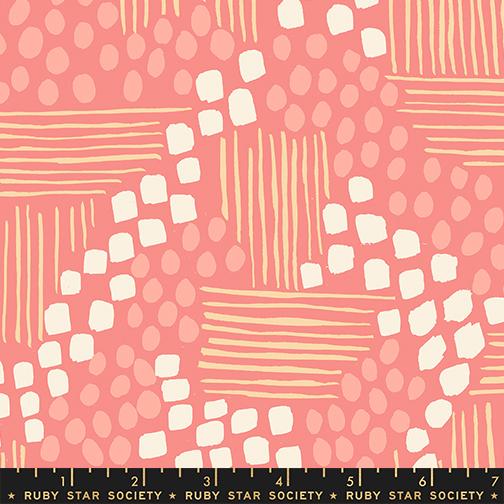 Reimagined Landscapes Geometric Watermelon - Quilt Fabric