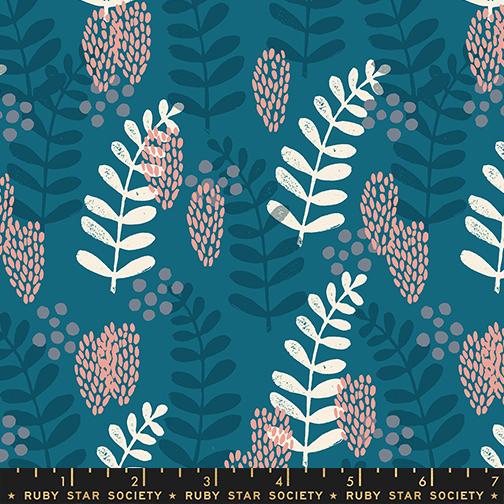 Reimagined Landscapes Fern Teal - Quilt Fabric
