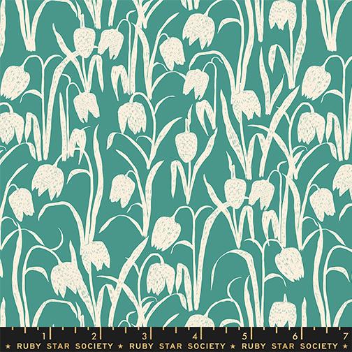 Reimagined Landscapes Tulip Watercress - Quilt Fabric