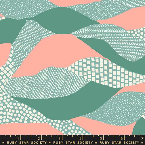 Reimagined Landscapes Waves Water - Quilt Fabric