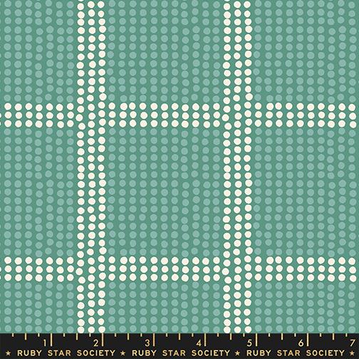 Reimagined Landscapes Grid Watercress - Quilt Fabric