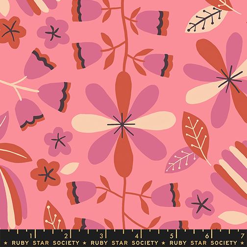 Corsage Bloom Sorbet - Quilt Fabric, zoomed in. Select this picture to zoom back out.