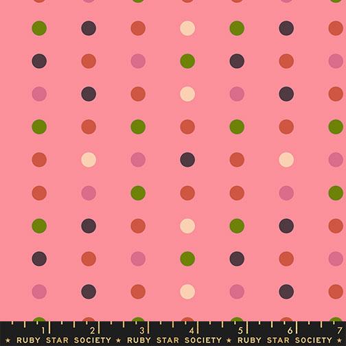 Corsage Dots Sorbet - Quilt Fabric, zoomed in. Select this picture to zoom back out.
