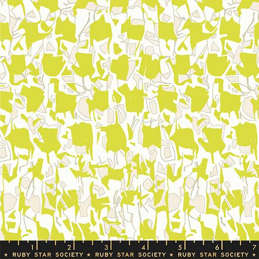Memento Abstract Citron - Quilt Fabric