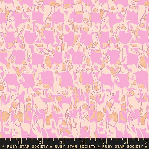 Memento Abstract Pale Peach - Quilt Fabric