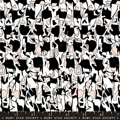 Memento Abstract Black - Quilt Fabric