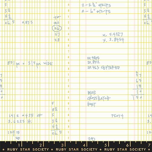 Memento Calculations Citron - Quilt Fabric
