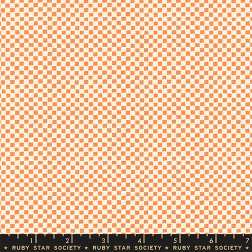 Memento Checkered Pumpkin - Quilt Fabric