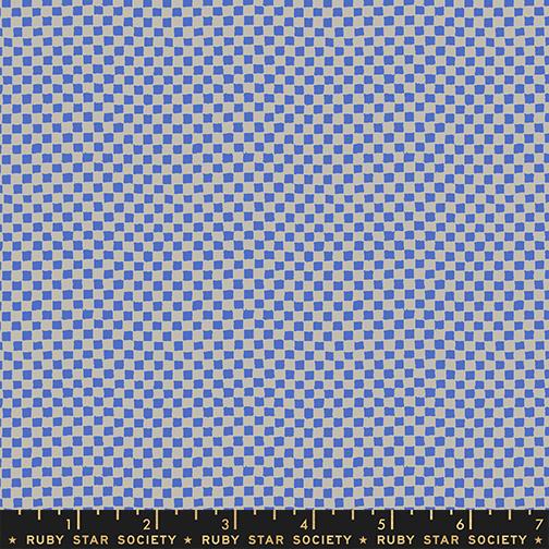Memento Checkered Royal Blue - Quilt Fabric