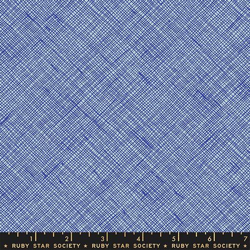 Memento Hatched Lapis - Quilt Fabric