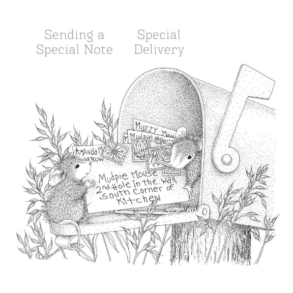 Mouse Mail - Cling Rubber Stamp 