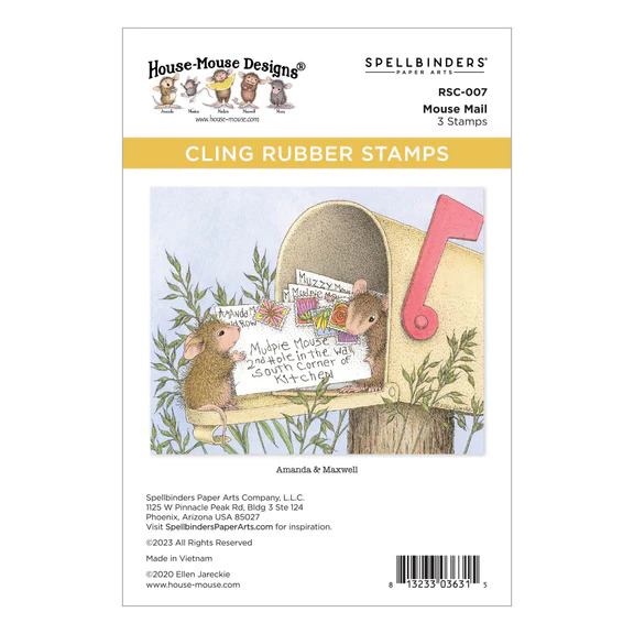 Mouse Mail - Cling Rubber Stamp 
