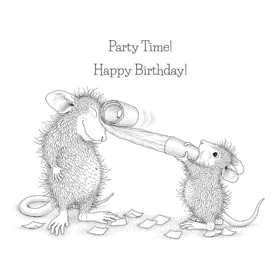 Party Time! - Cling Rubber Stamp 