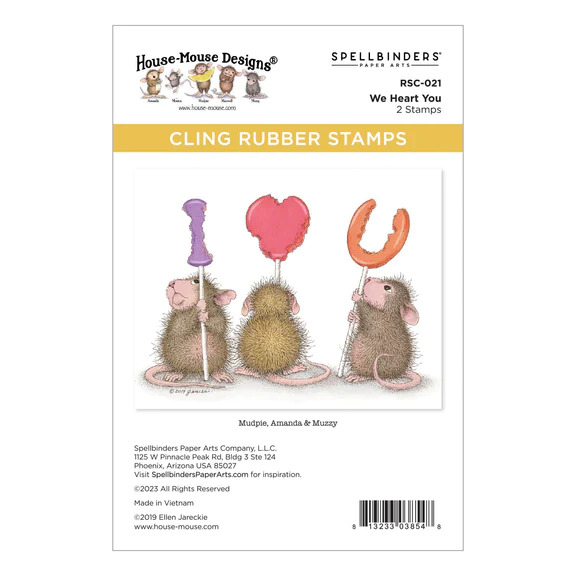 We Heart You - Cling Rubber Stamps 