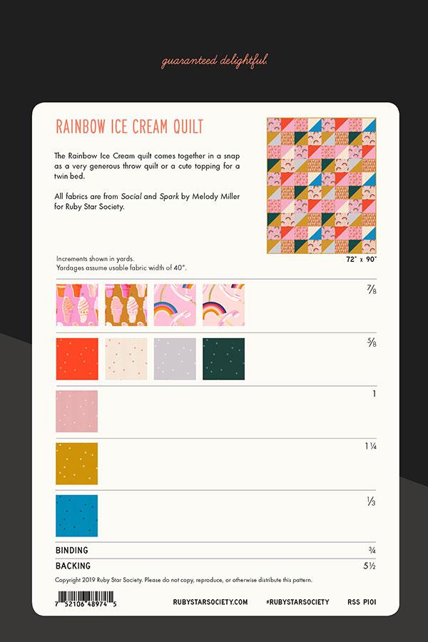 Rainbow Ice Cream Quilt - Quilt Pattern