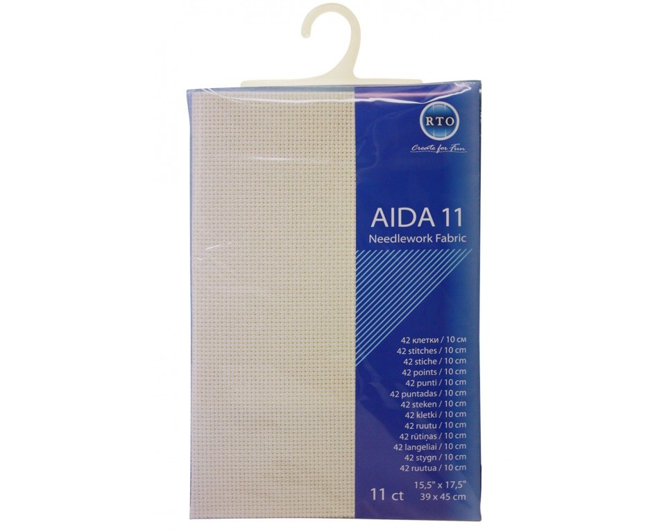 11 Count Ecru Aida 15.5 x 17.5