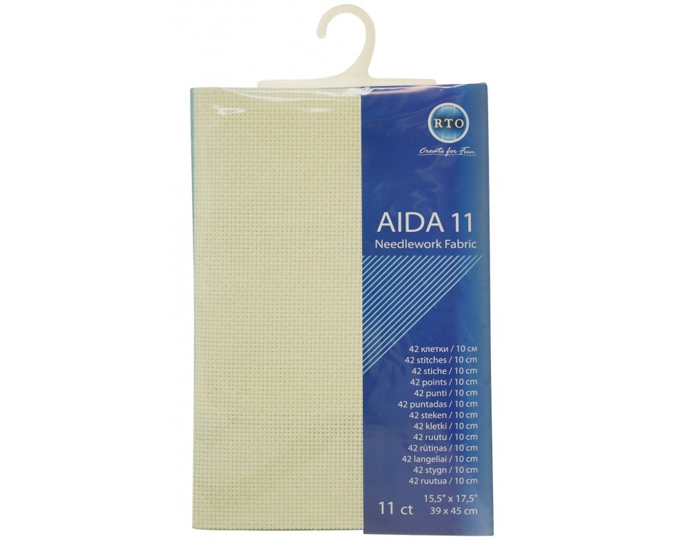 11 Count Dark Ecru Aida 15.5 x 17.5