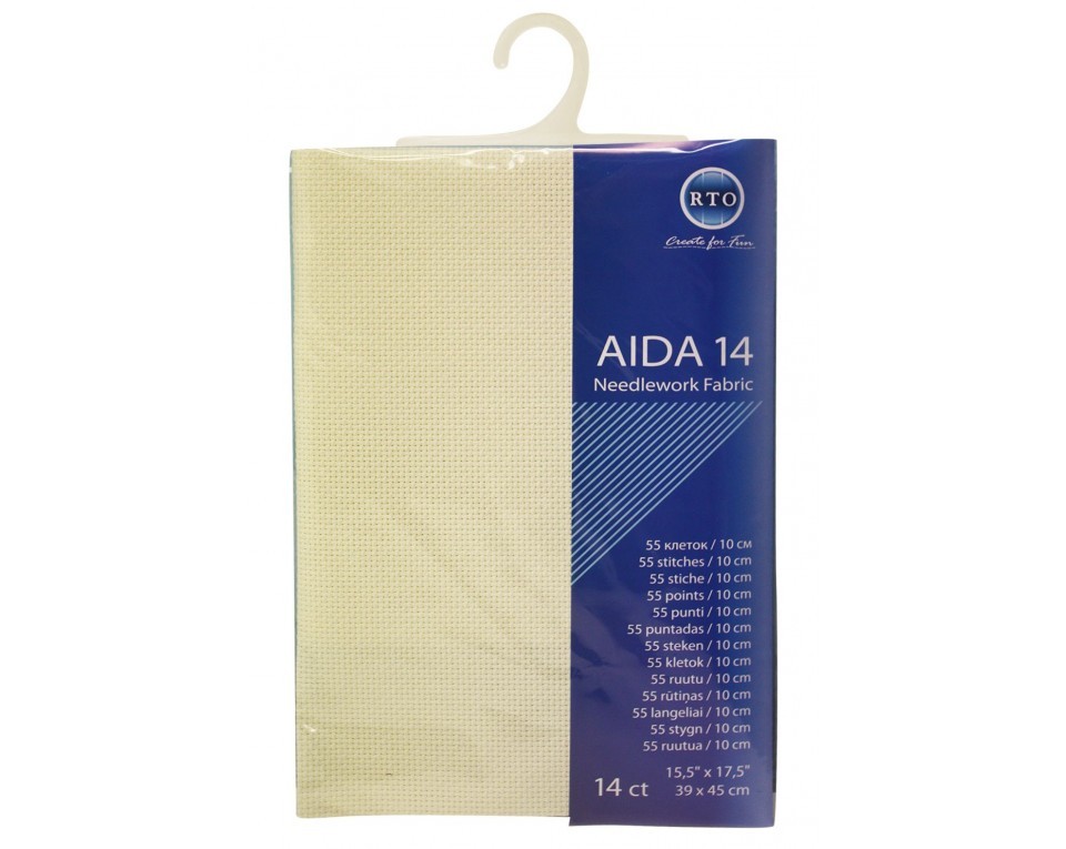 14 Count Ecru Aida 15.5 x 17.5