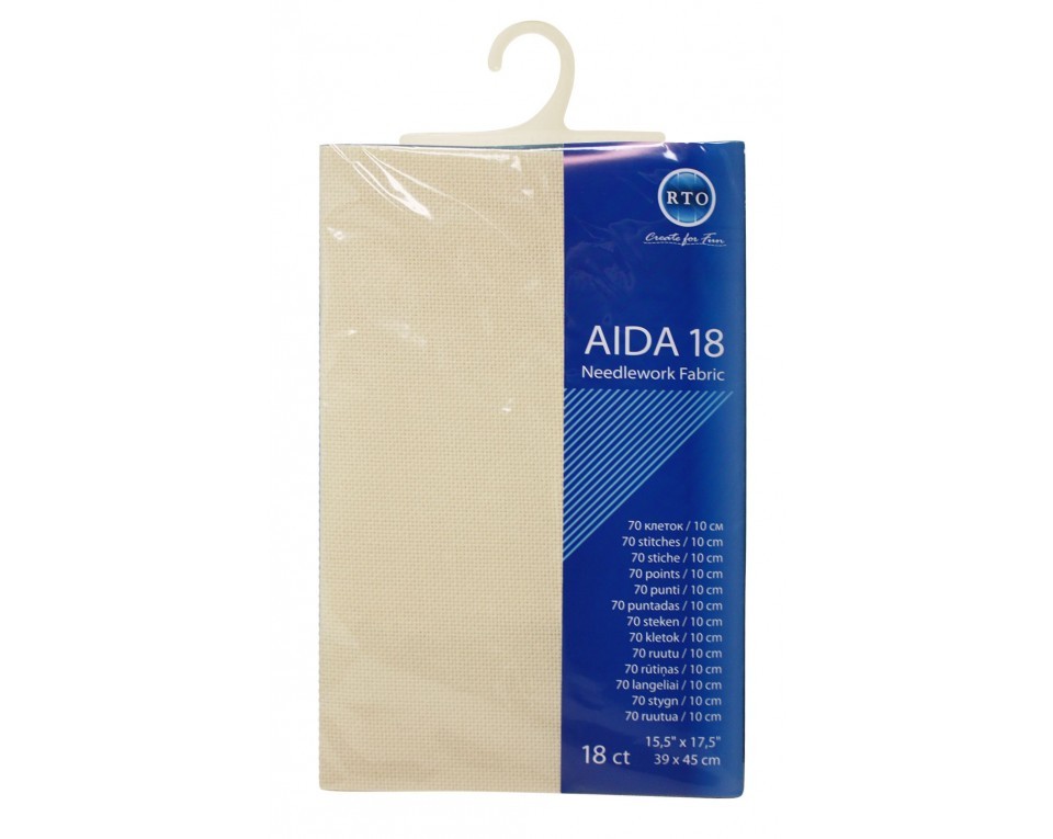 18 Count Dark Ecru Aida 15.5 x 17.5