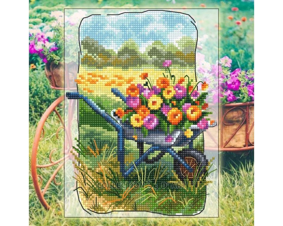 Grandmother's Old Garden - Flowers - Cross Stitch Kit