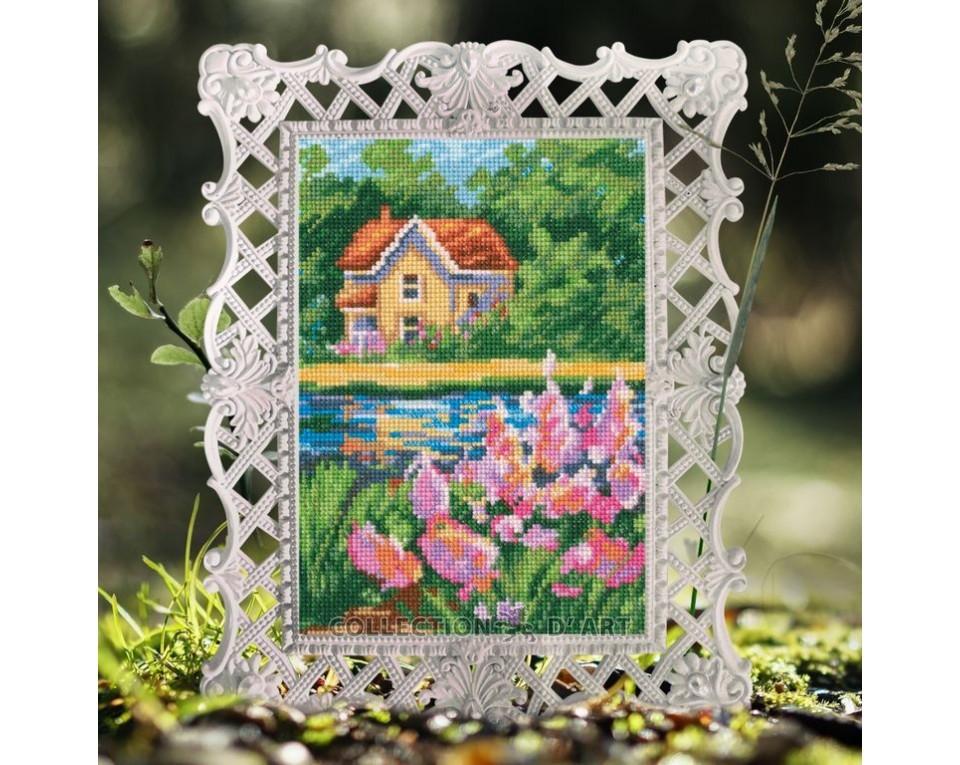 Summer Colors - Pink Floral - Cross Stitch Kit 