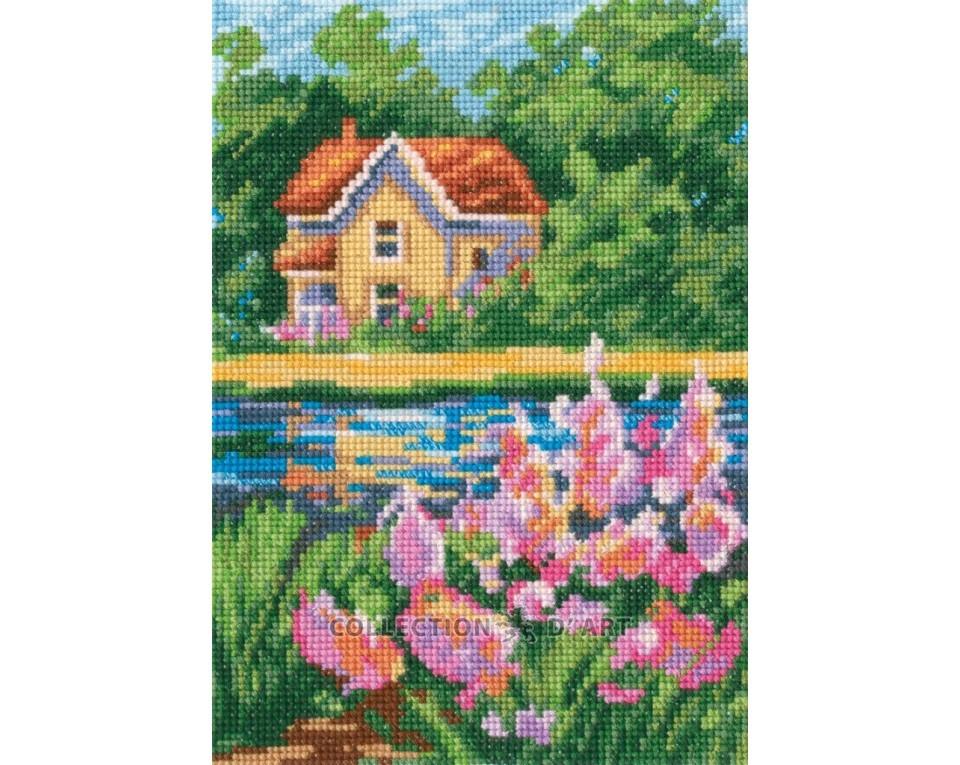 Summer Colors - Pink Floral - Cross Stitch Kit 