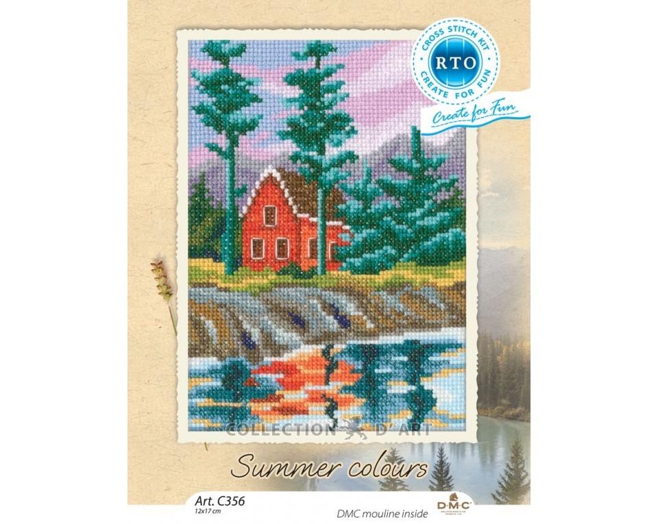 Summer Colors - Cabin - Cross Stitch Kit 