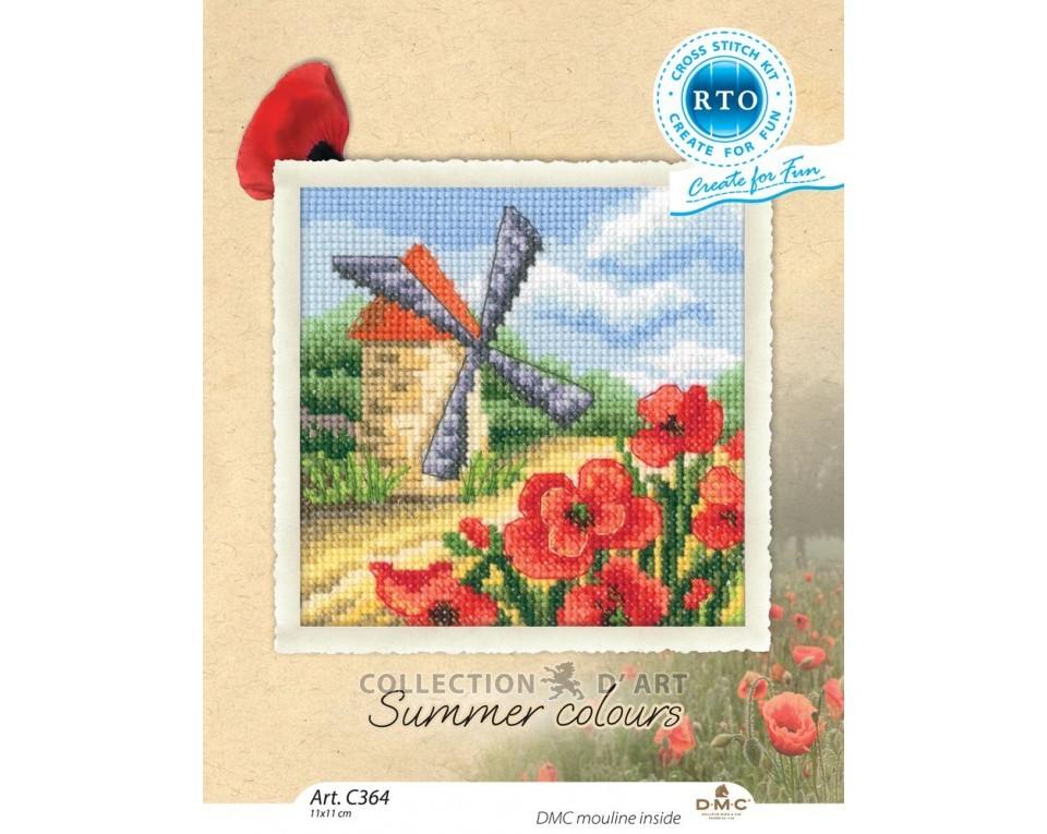 Summer Colors - Windmill - Cross Stitch Kit 