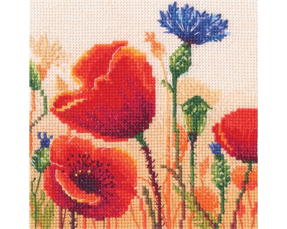 Summer Poppyhead - Cross Stitch Kit