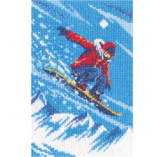 Snowboarder - Cross Stitch Kit