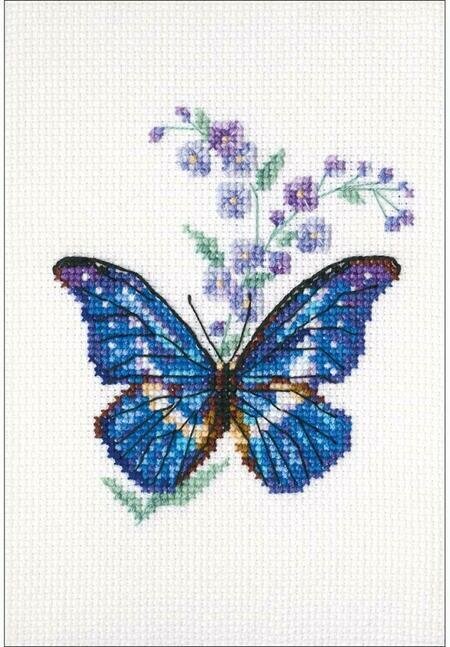 Polemonium and Butterfly - Cross Stitch Kit